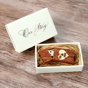 Wooden custom USB flash drive for photographers